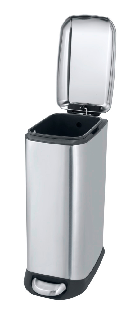 DESIGN silber Treteimer, 12 l, Edelstahl