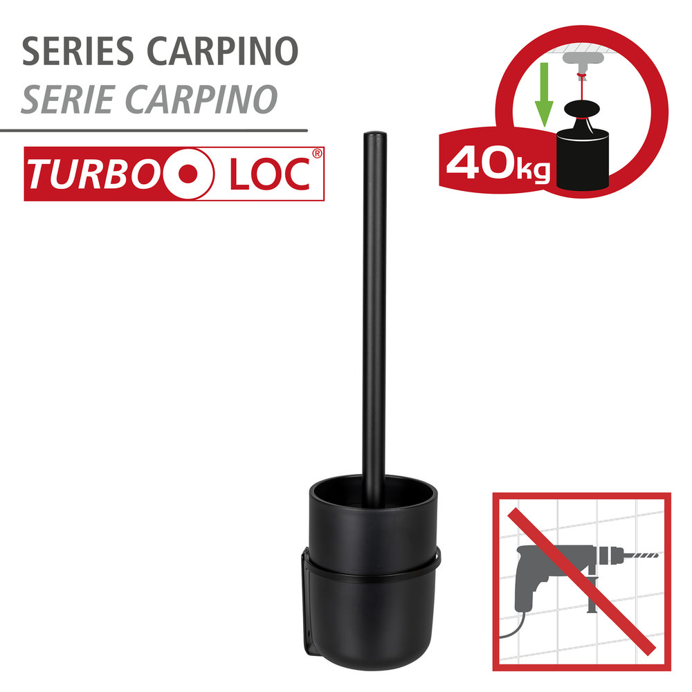 CARPINO schwarz Turbo-Loc® WC-Garnitur