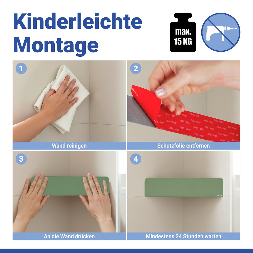 LIZAN grün Turbo-Loc® Eckablage aus Edelstahl