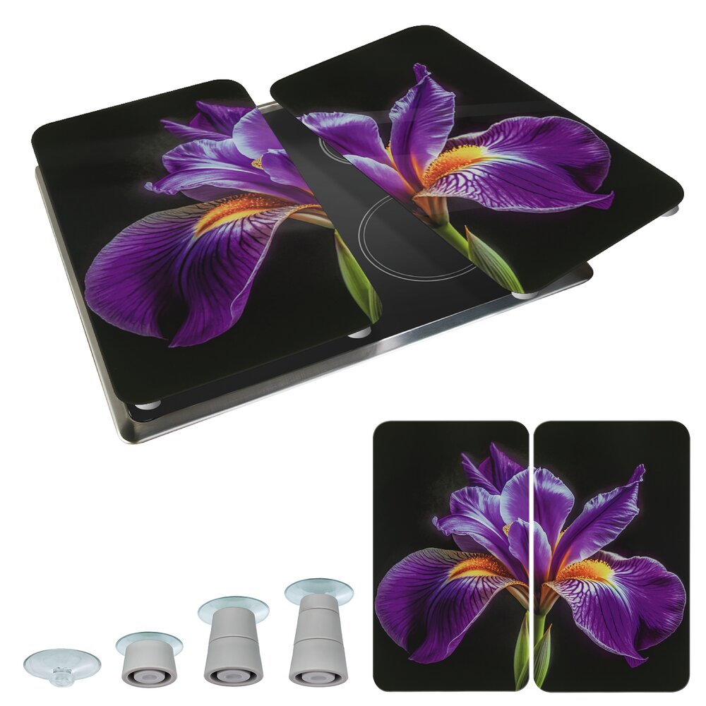 IRIS 2er-Set Herdabdeckplatten aus Glas