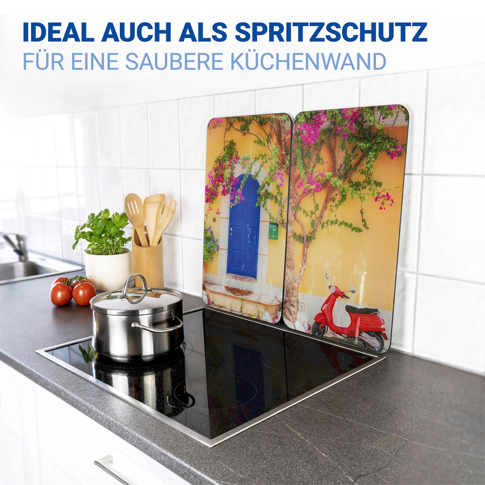 DOLCE VITA 2er-Set Herdabdeckplatten aus Glas