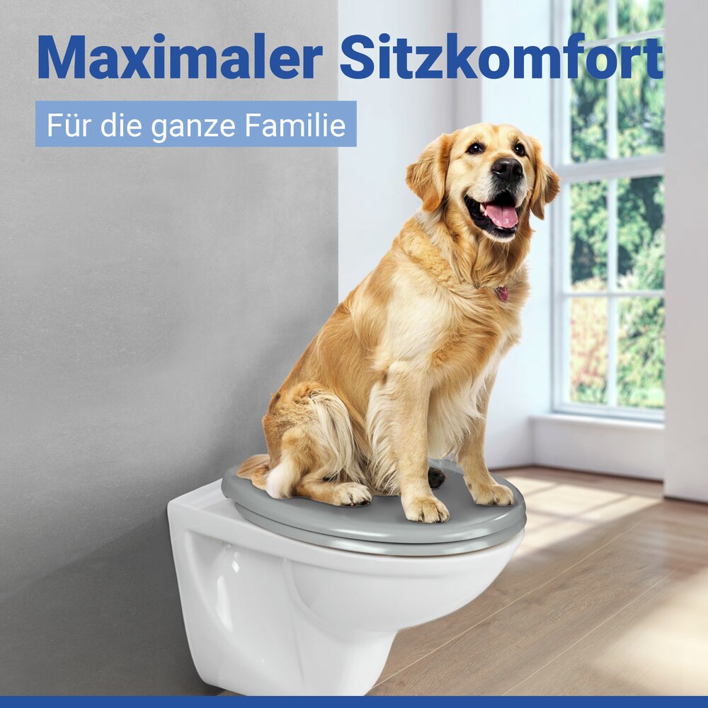 OTTANA hellgrau WC-Sitz antibakteriell beschichtet
