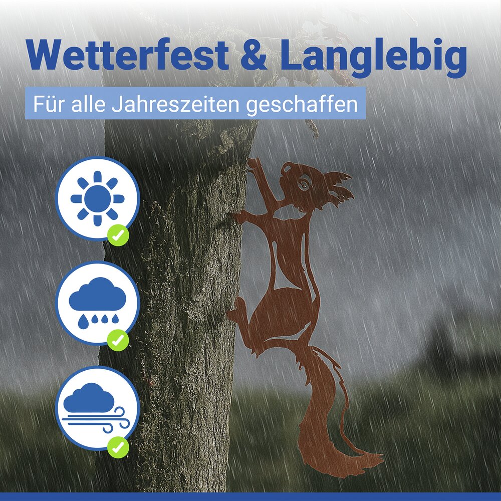 EICHHÖRNCHEN Gartenstecker Metall, 2er-Set