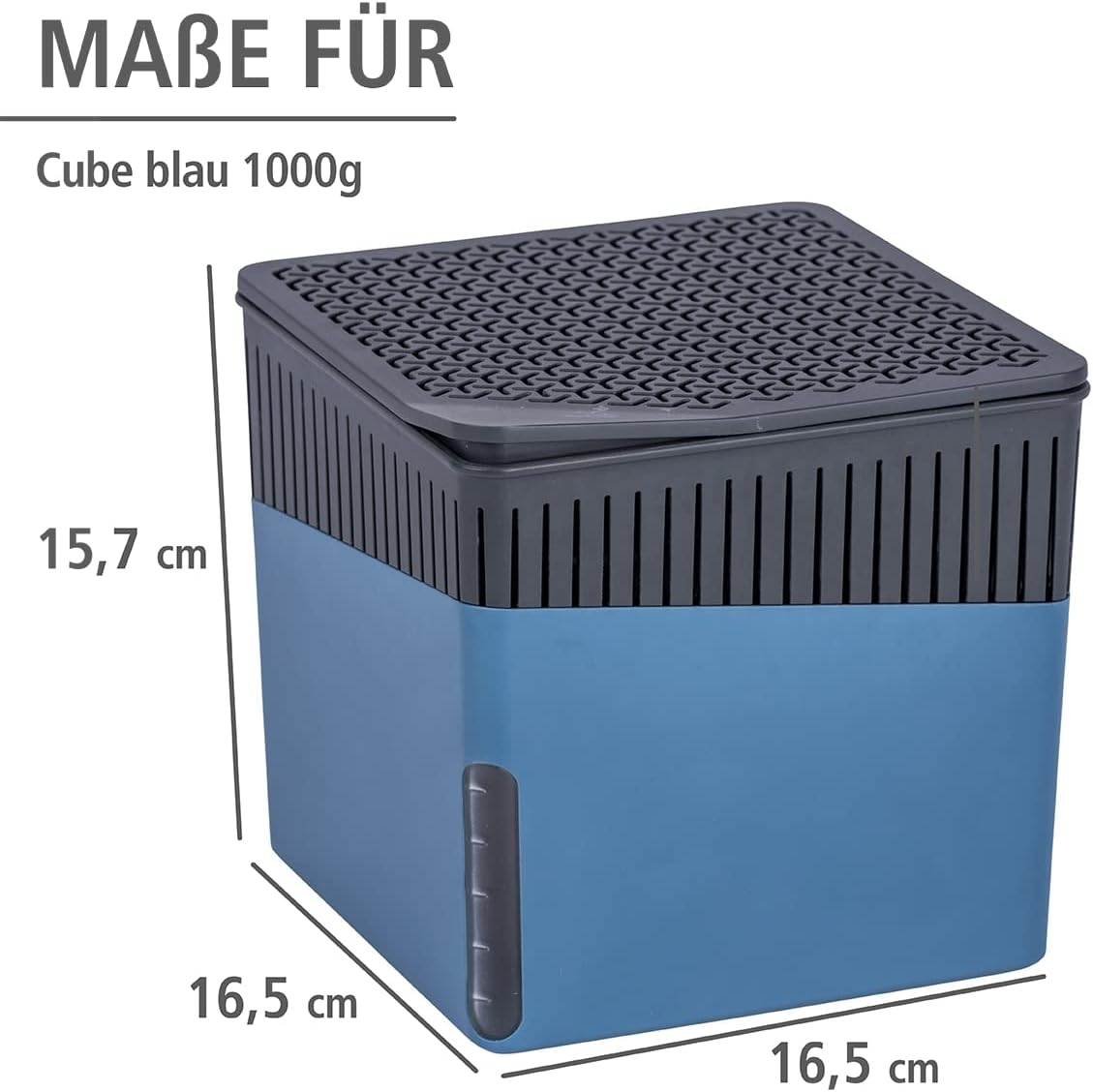 CUBE blau Entfeuchter + 2x1000g Nachfüller
