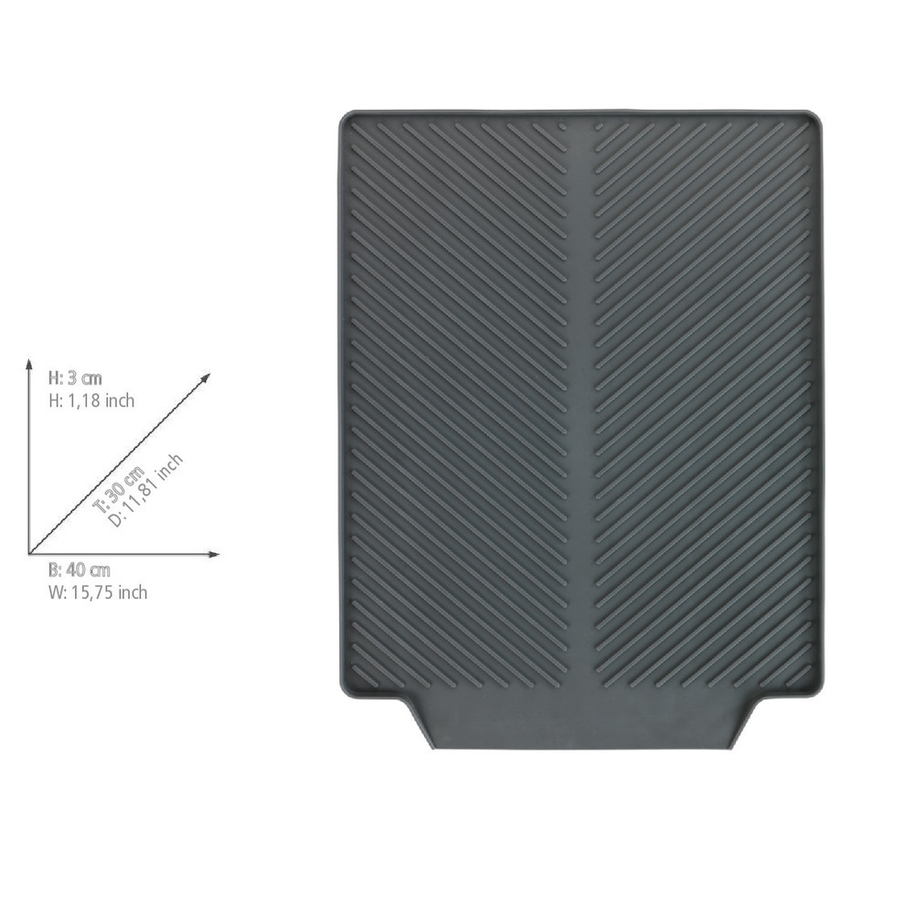 LINEA grau Abtropfmatte aus Kunststoff