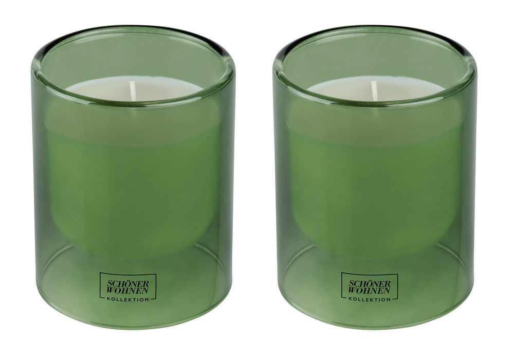 Duftkerze Mod. Basil L, 2er Set