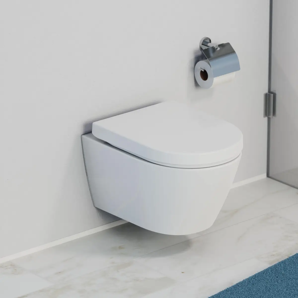 WHITE WC-Sitz D-Form, Montage von oben