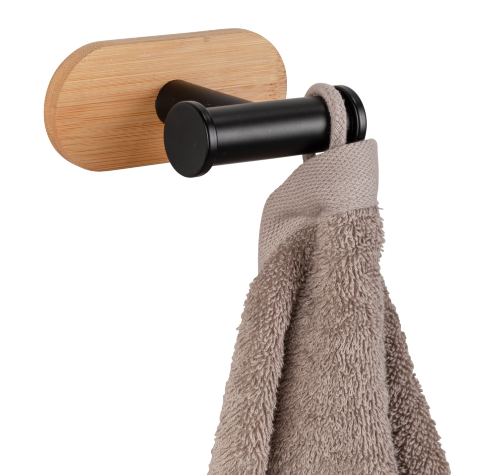 Duo OREA Bamboo Turbo-Loc® Wandhaken, Edelstahl/Bambus