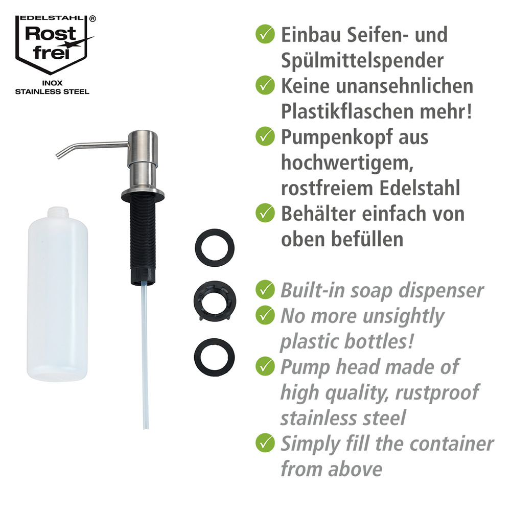 MONTI Einbau-Seifen- und Spülmittelspender