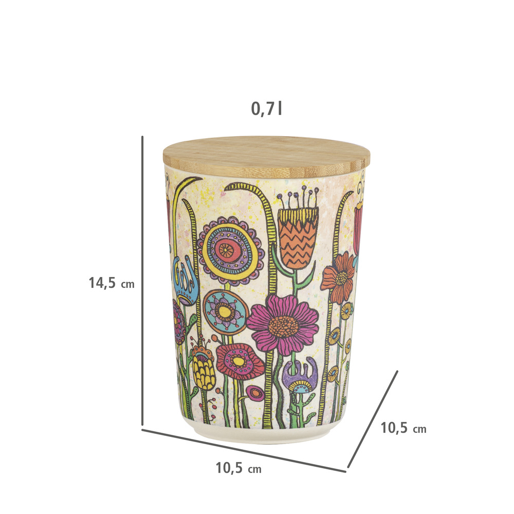 GARDEN Vorratsdose mit Bambusdeckel; 3er-Set
