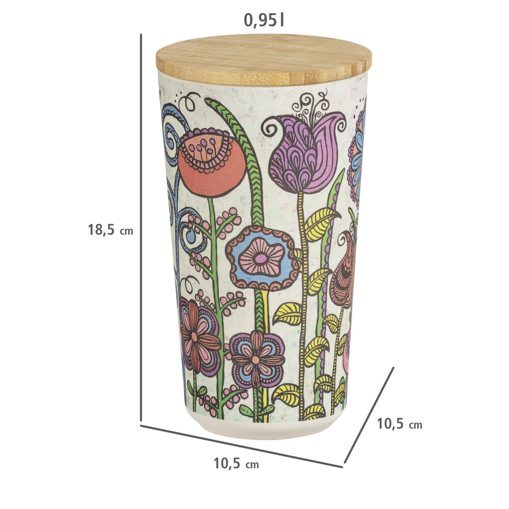 GARDEN Vorratsdose mit Bambusdeckel; 3er-Set