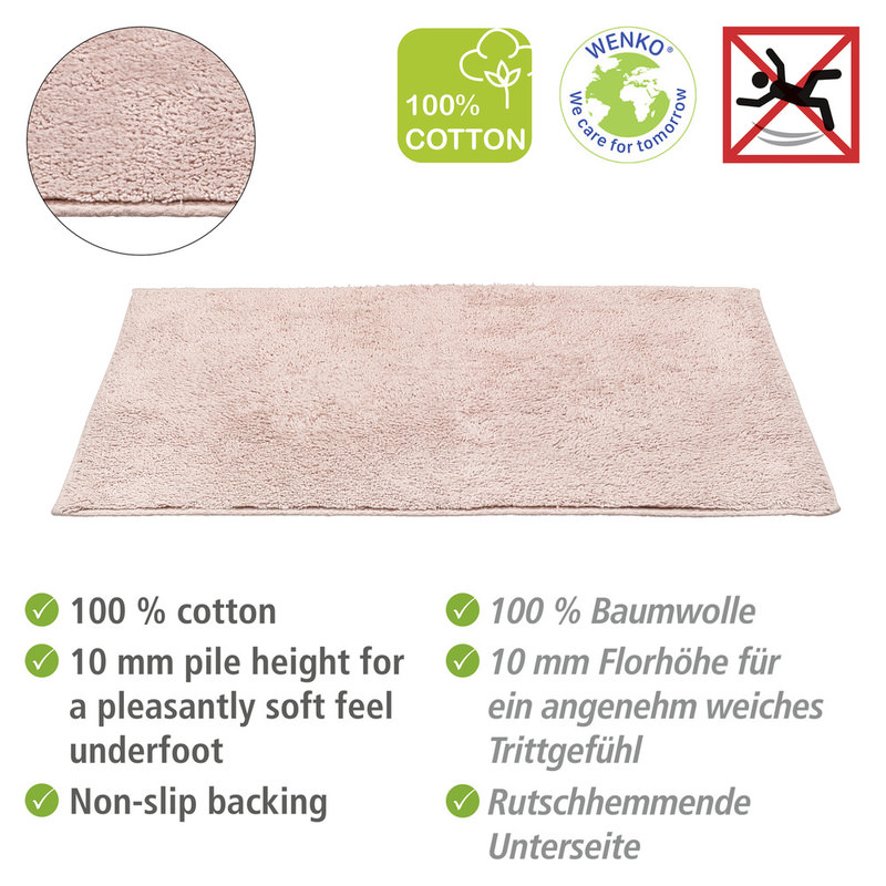 25264100_badteppich-ono-rosa2 ONO rosa Badteppich, 50x80 cm aus Baumwolle