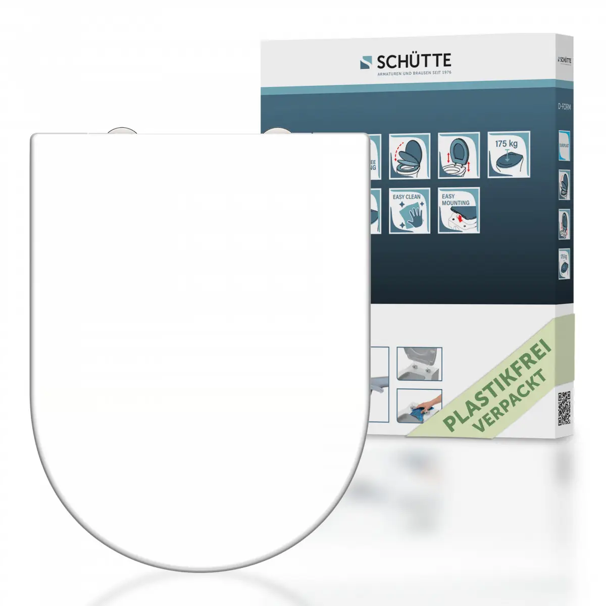 WHITE WC-Sitz D-Form, Montage von oben
