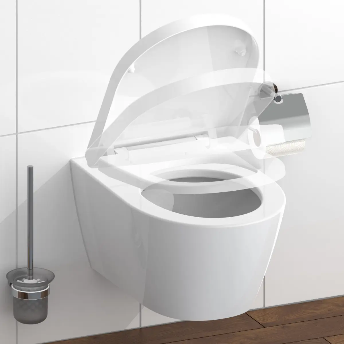 WHITE WC-Sitz D-Form, Montage von oben