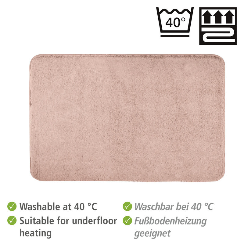 25549100_badematte-saravan-rosa3 SARAVAN rosa Badteppich, 50x80 cm, fusselfrei