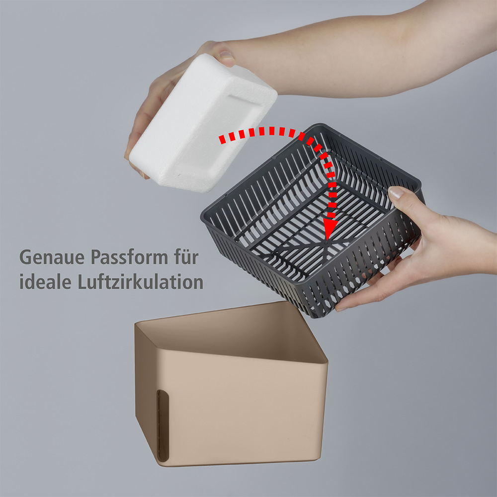 CUBE beige Entfeuchter 500g, 2er-Set