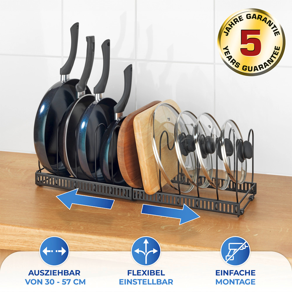 Deckel- und Pfannenhalter ausziehbar 2 in 1