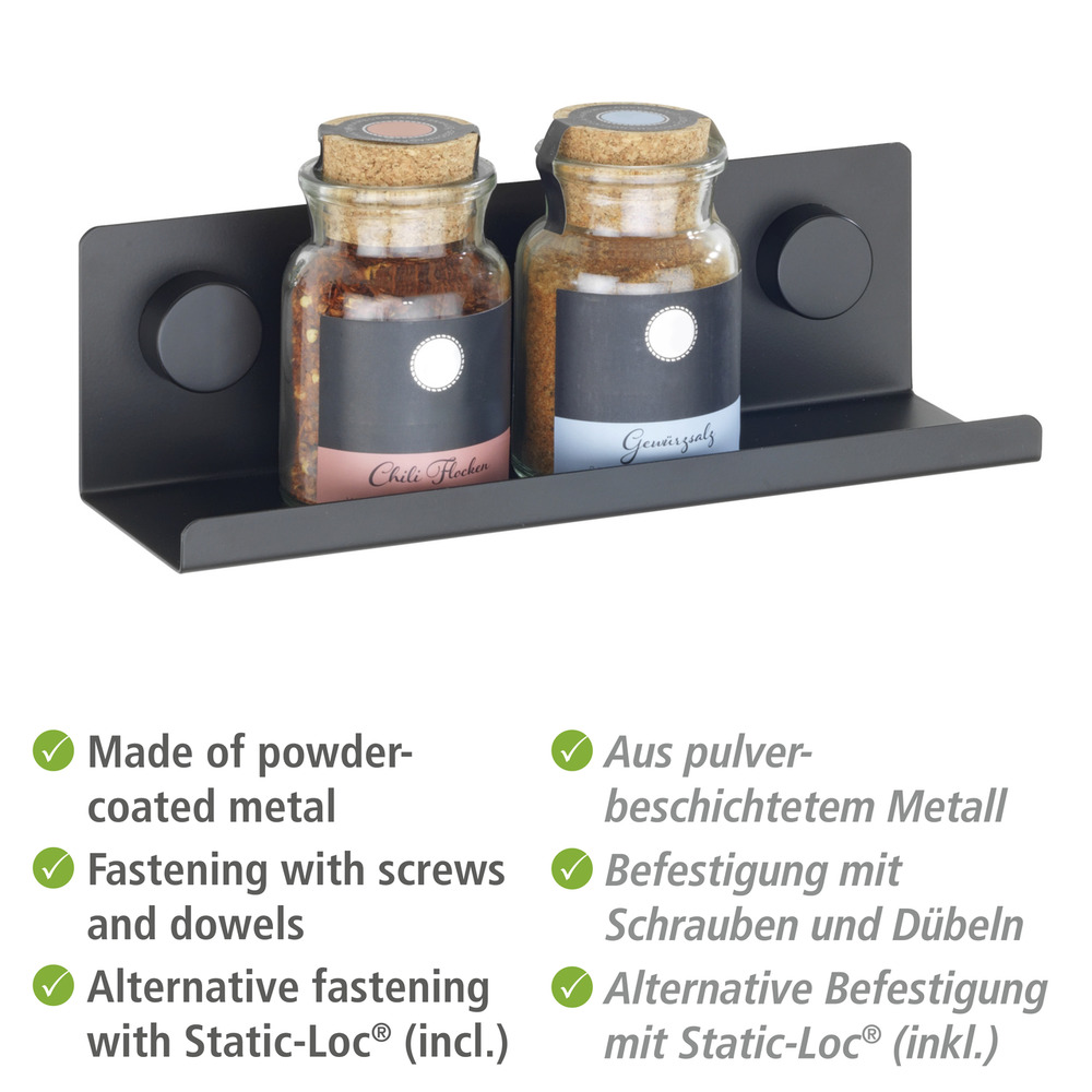 JET S Gewürzregal schwarz aus Metall