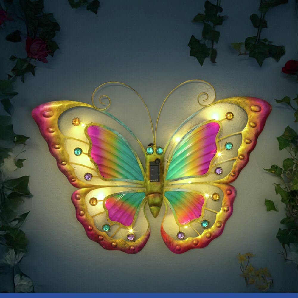 SCHMETTERLING Solarleuchte aus Glas