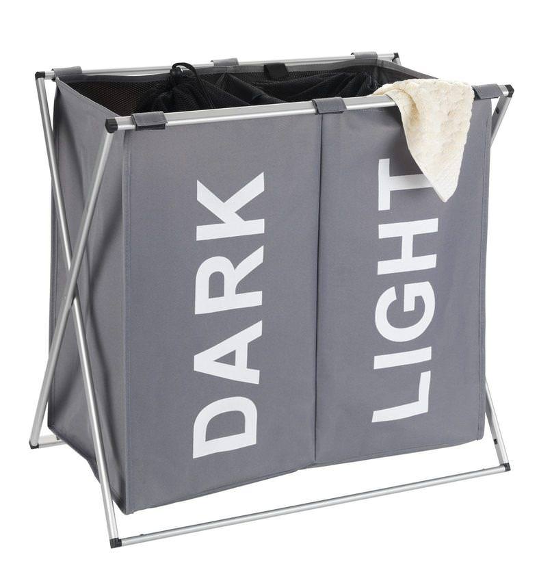 3440032100_waeschesammler-duo-grau-1 DUO grau Wäschesammler, faltbar, 120 Liter