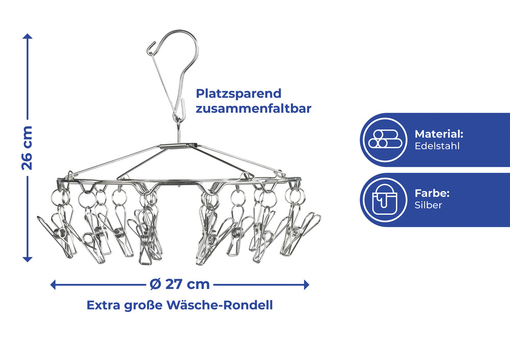 Wäsche-Rondell mit Sturmsicherung