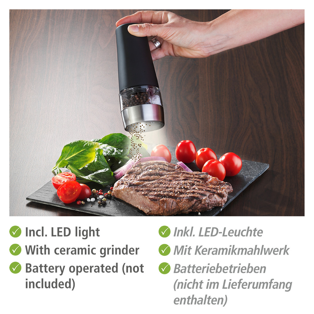 Elektrische 2in1 Salz- und Pfeffermühle mit Licht