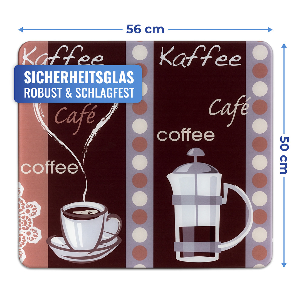KAFFEEDUFT Multiplatte 56x50 cm aus Glas