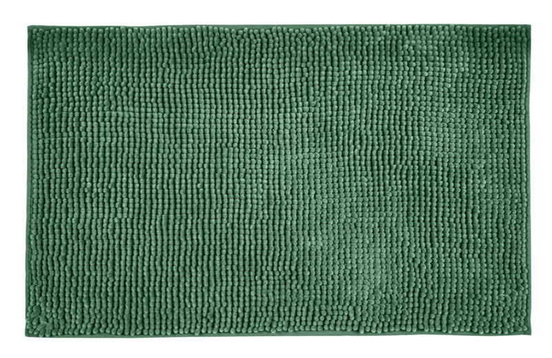 CHENILLE Grün Badteppich, 50x80 cm, waschbar