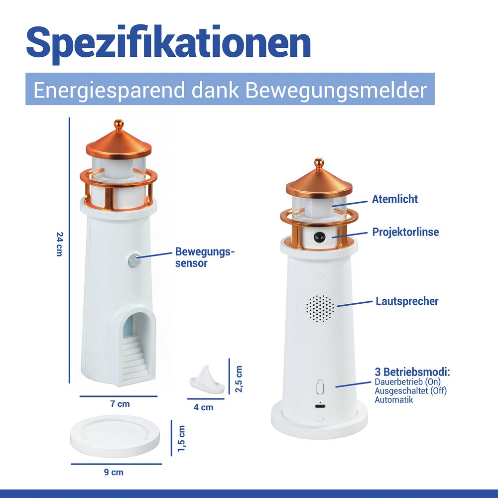 LED Nachtlicht Leuchtturm