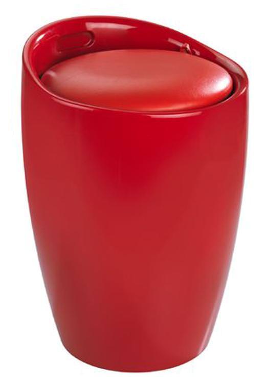 20624100-1 Trendiger Badhocker CANDY in rot