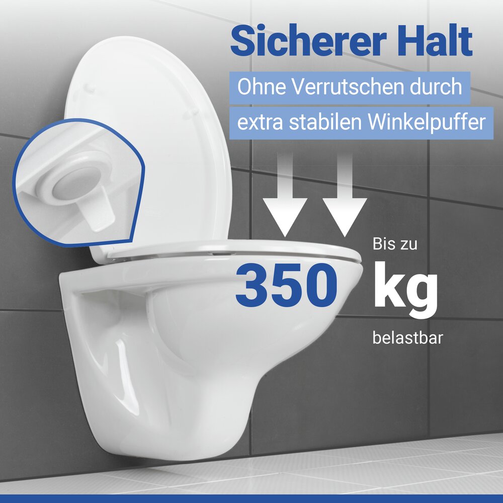 GUBBIO Toilettendeckel belastbar bis 350 kg