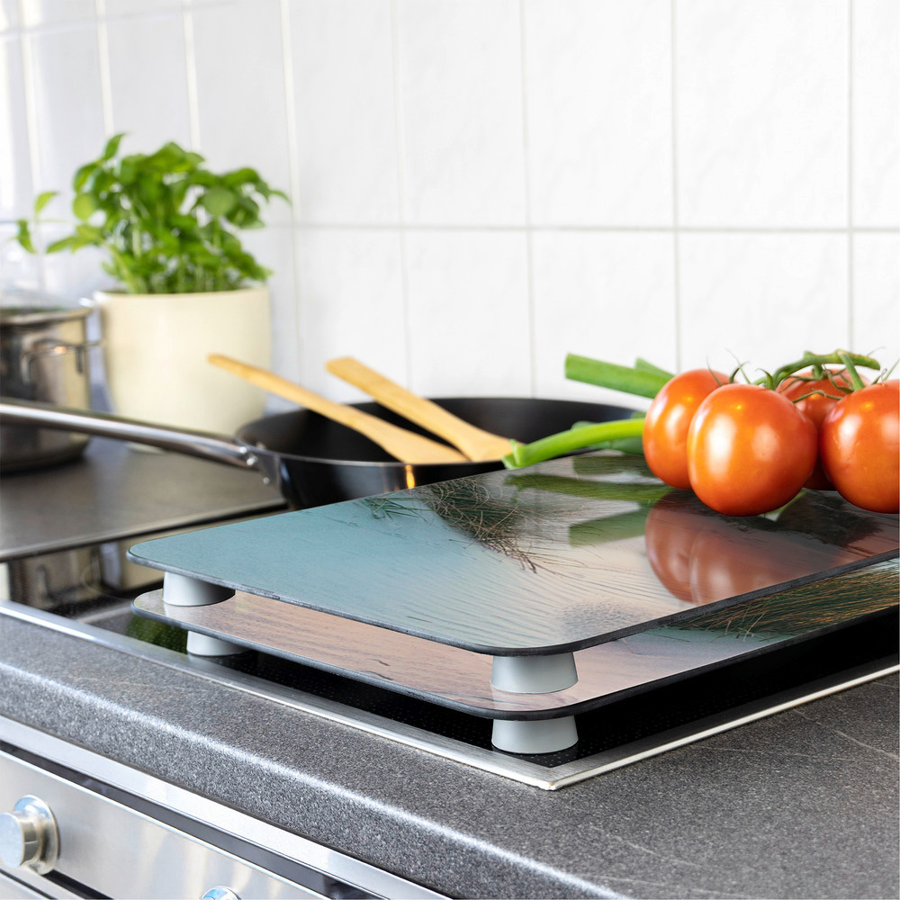 DÜNE 2er-Set Herdabdeckplatten aus Glas