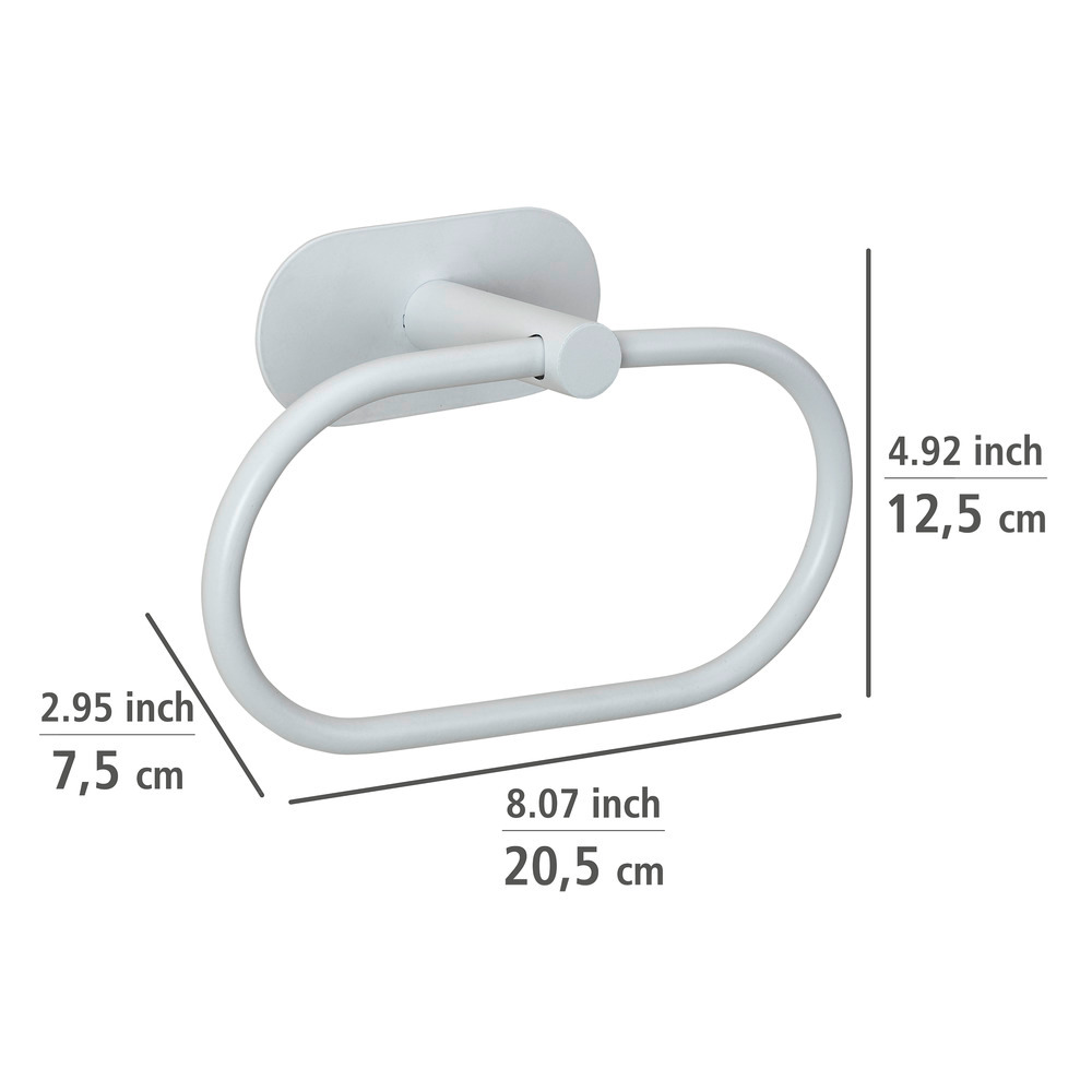 OREA White matt Turbo-Loc® Handtuchring aus Edelstahl OREA White matt Turbo-Loc® Handtuchring aus Edelstahl