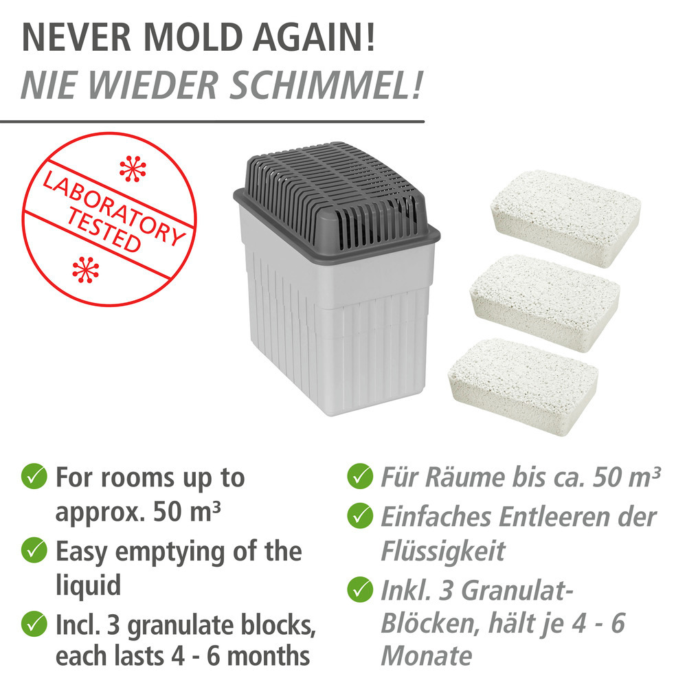 Feuchtigkeitskiller grau 2 kg + 3x 2000 g Nachfüller