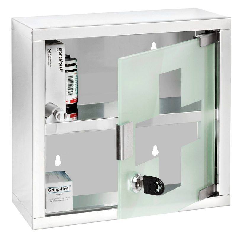 Medikamentenschrank 25x25cm aus Edelstahl