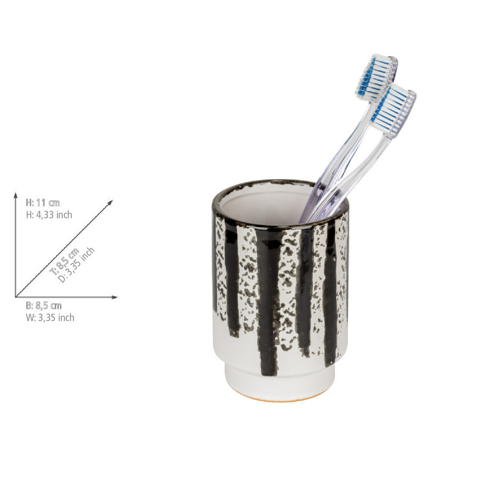 SUBIZA Badzubehör-Set aus Keramik handbemalt, 2-teilig SUBIZA Badzubehör-Set aus Keramik handbemalt, 2-teilig