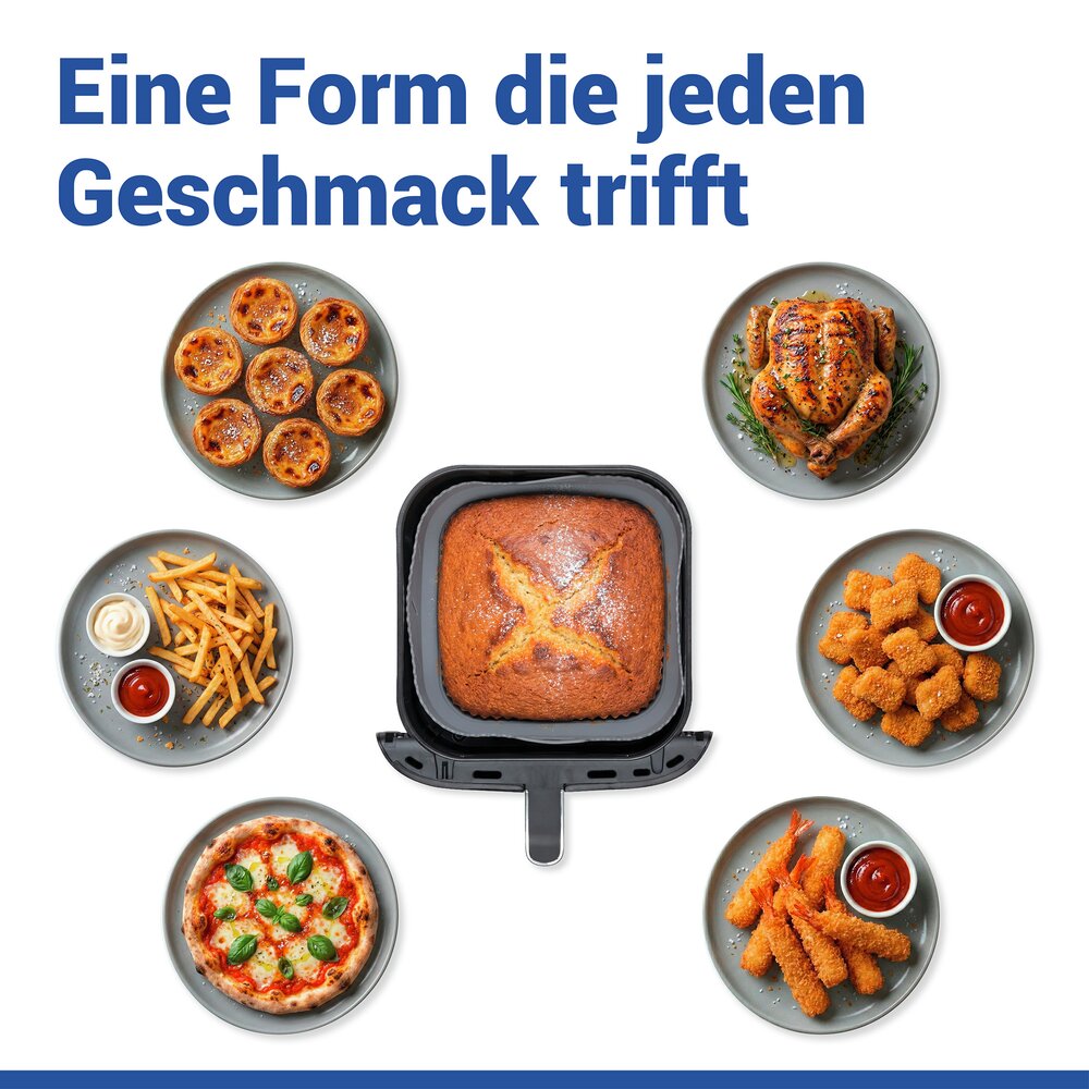 NARA Silikonform eckig für Heißluftfritteusen, 2er-Set