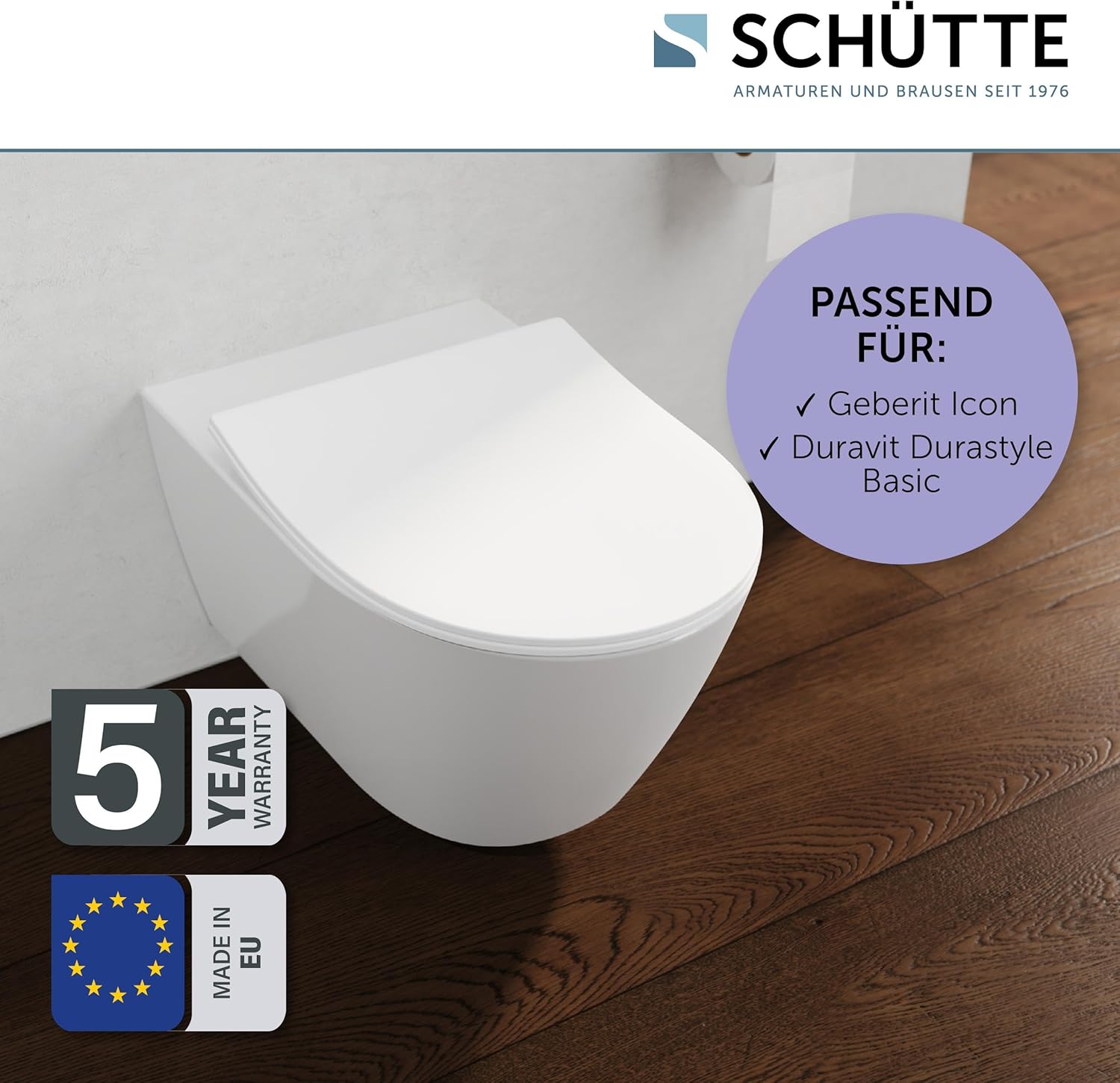 WHITE PRO 6 WC-Sitz für z.B. Duravit DuraStyle Basic