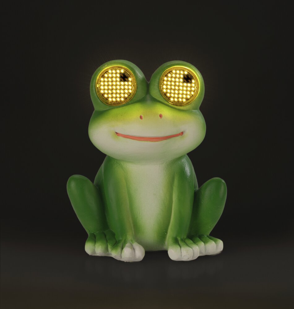LED Gartenfigur Frosch Mod. Blinky Eyes