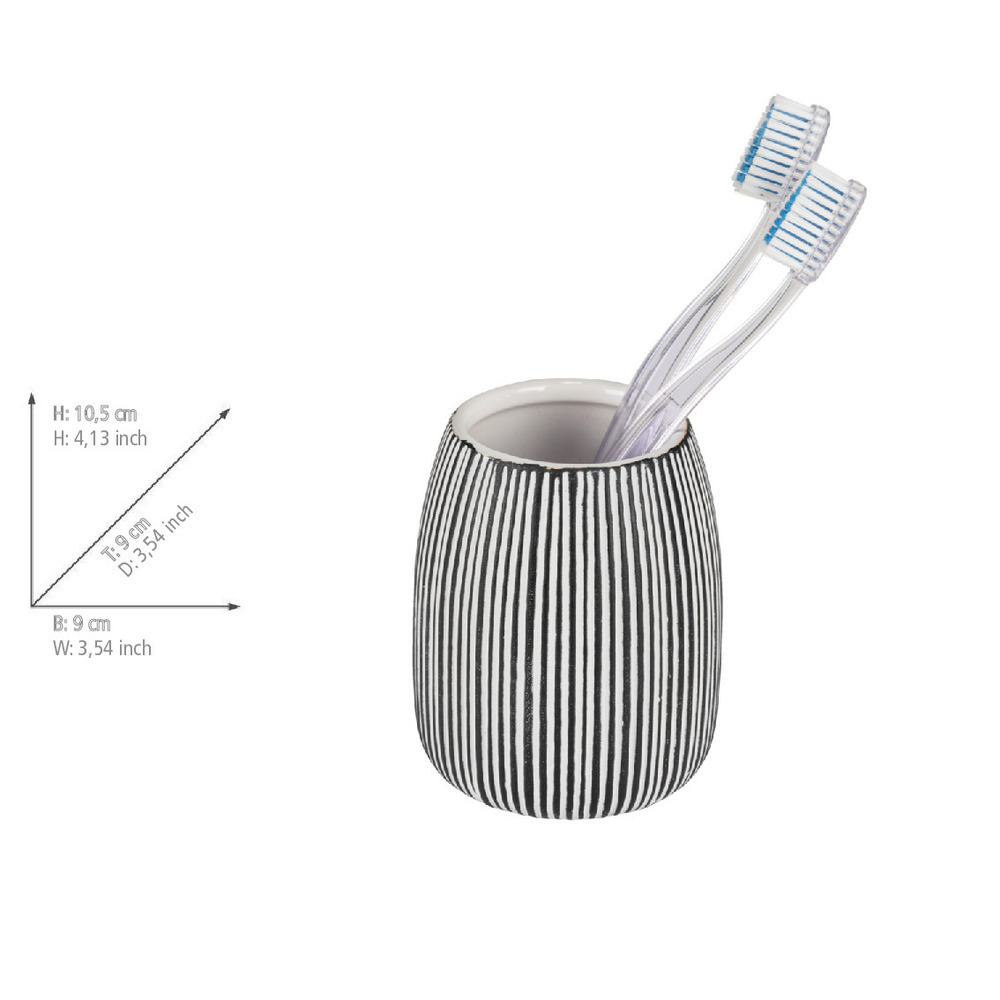 PASCOLI schwarz Badzubehör-Set aus Keramik, 2-teilig PASCOLI schwarz Badzubehör-Set aus Keramik, 2-teilig