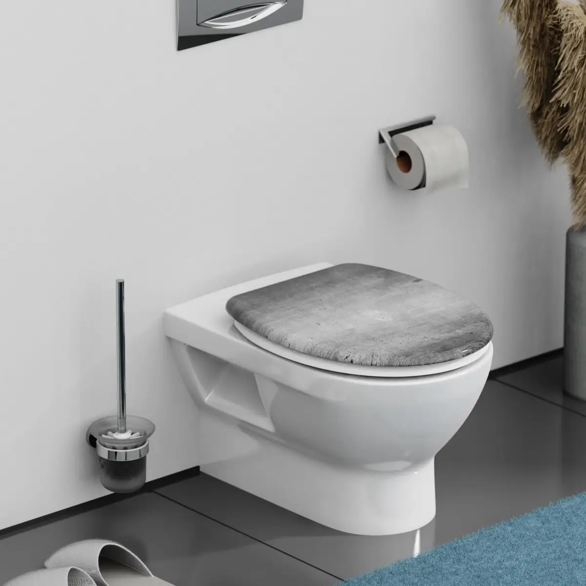 INDUSTRIAL GREY WC-Sitz mit Absenkautomatik