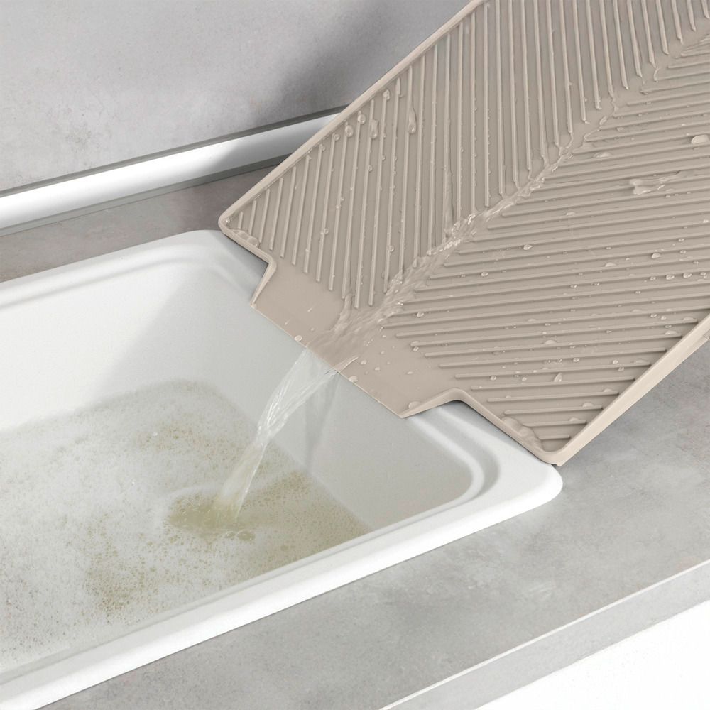 NELIA beige Abtropfmatte aus Gummi NELIA beige Abtropfmatte aus Gummi
