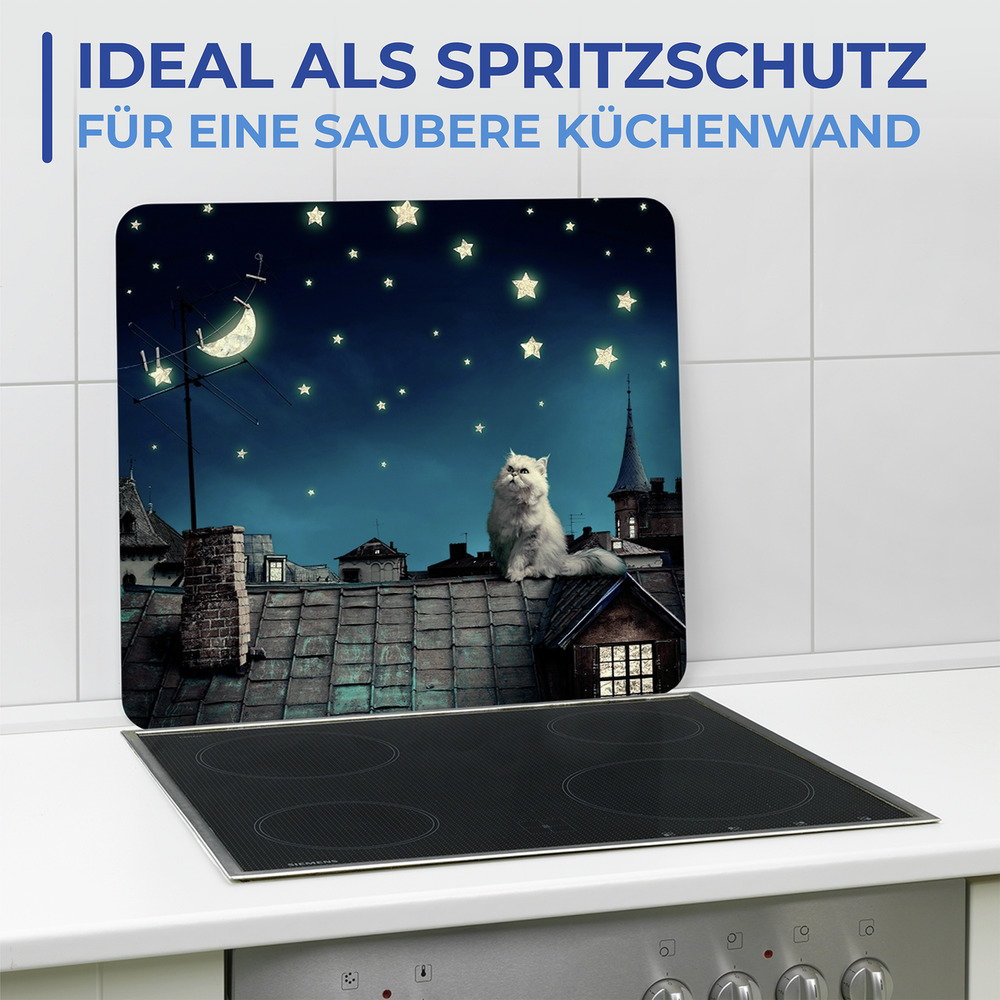 MOON CAT Multiplatte 56x50 cm aus Glas