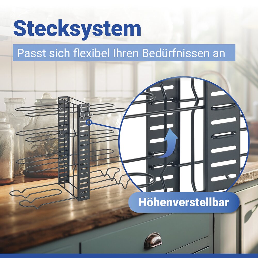 Töpfe-und Pfannenständer 3 in 1