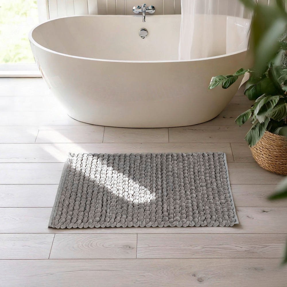 SOLIVO grau Badteppich 2200 g/m², 50x80 cm