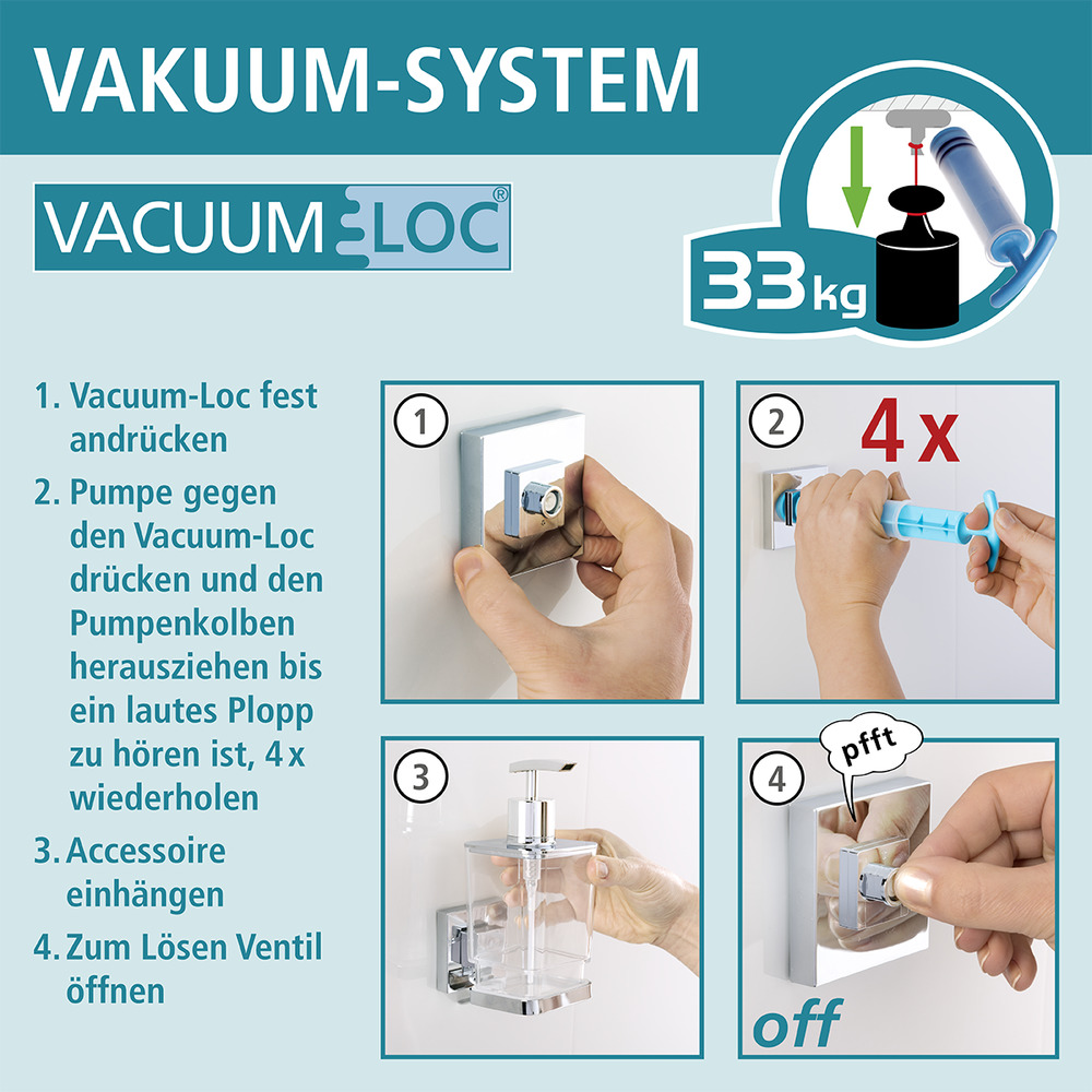 QUADRO Vacuum-Loc® Antibeschlagspiegel