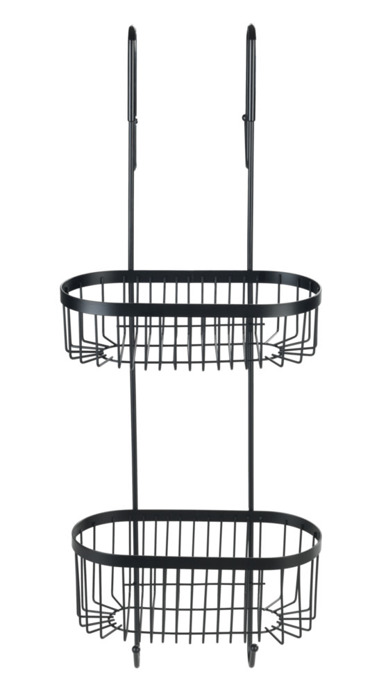 SERINO Classic Plus Black Duschregal, 2 Etagen, Rostschutz