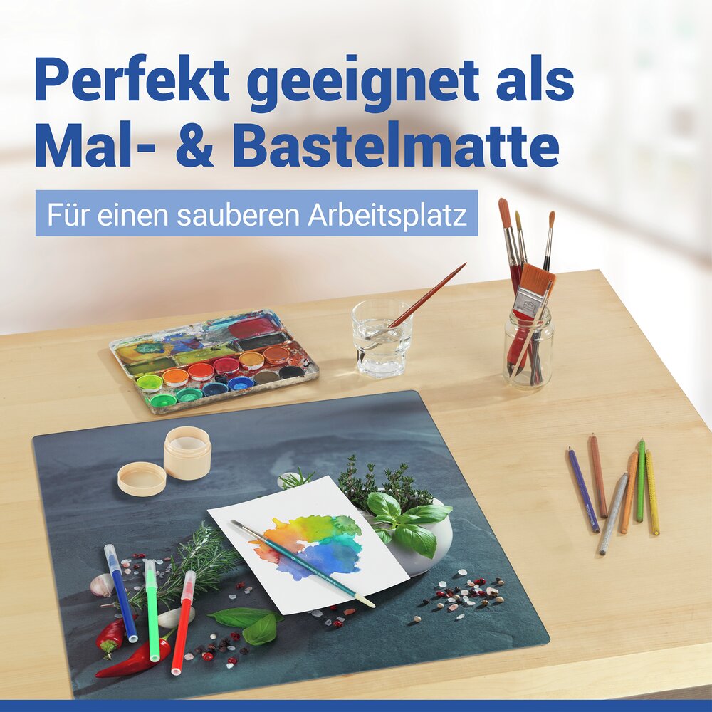 KRÄUTERKÜCHE Herdabdeckmatte 60x52cm aus Kunststoff