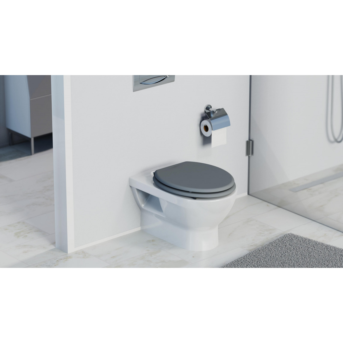 SPIRIT GREY WC-Sitz mit Absenkautomatik