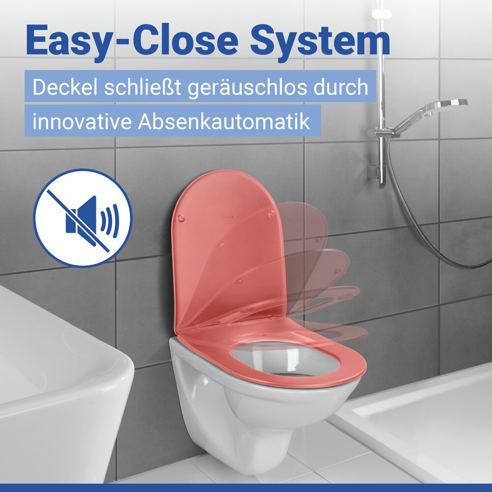 GALATI coral matt WC-Sitz belastbar bis 175 kg